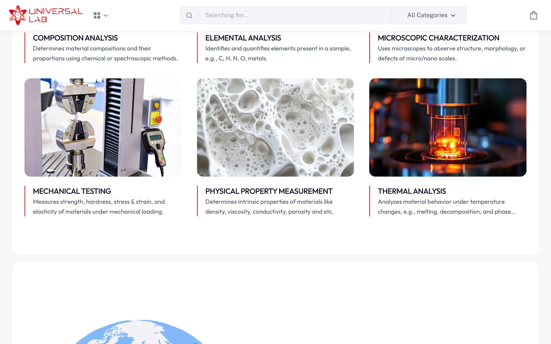 Universal Lab's testing services and analytical techniques